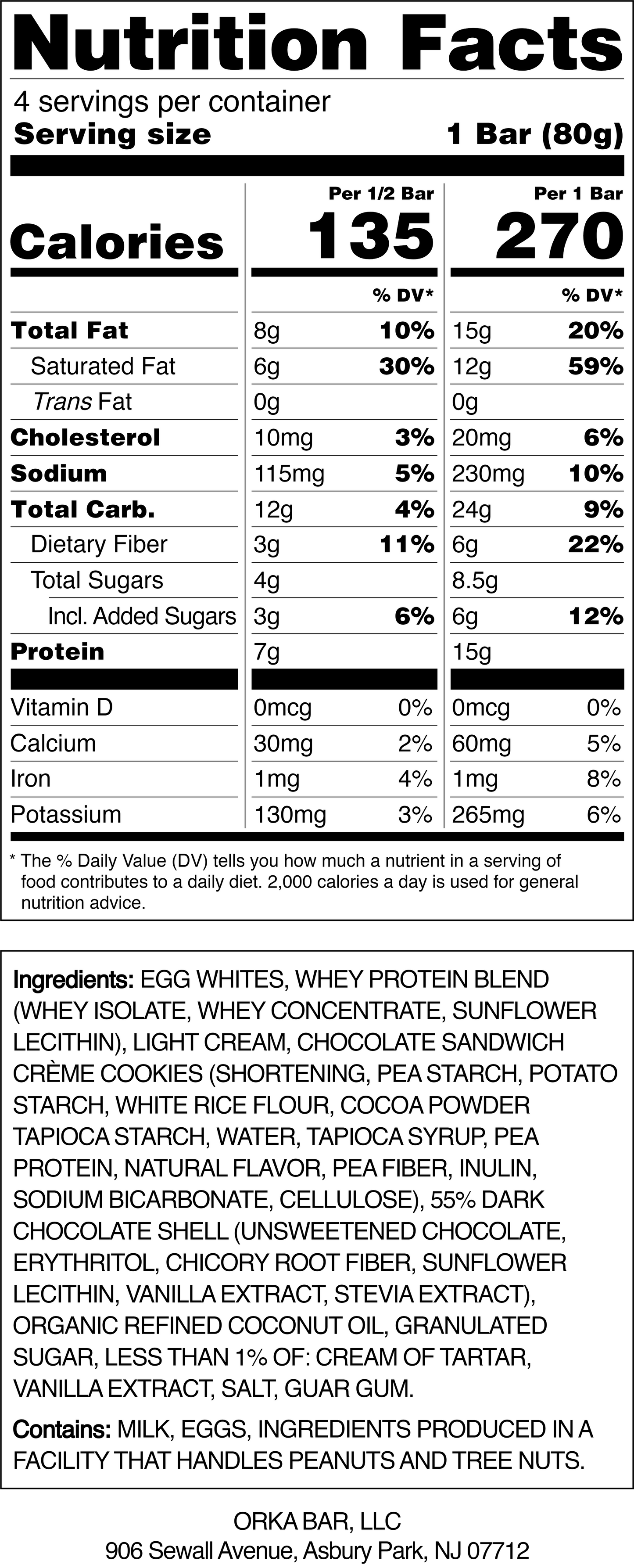 Cookies & Cream (4 Bars/Box)