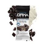 Orka Bar cookies and cream packaging on a white background