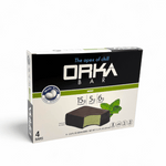 Box of Orka Bar with mint flavor on a white background